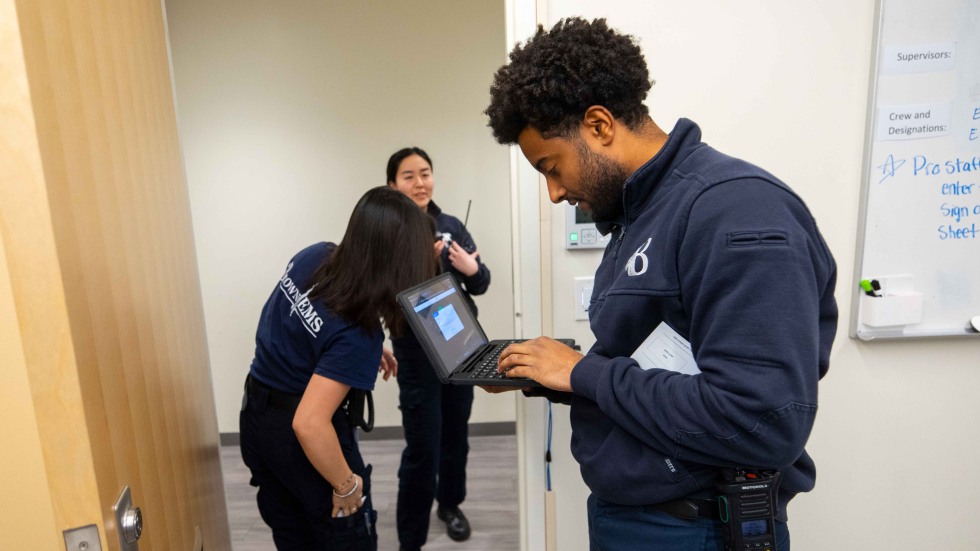 Brown EMS open house Kanayo Duru