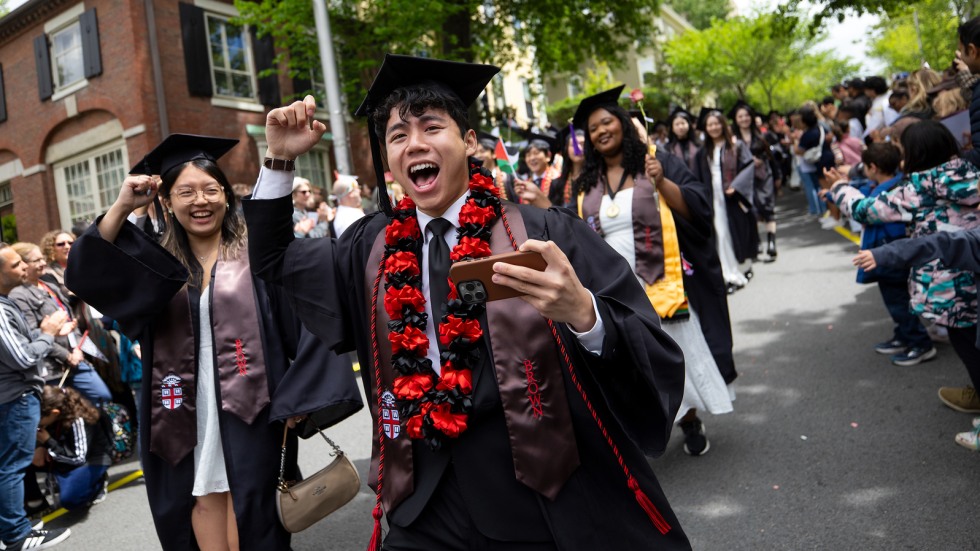 students celebrate in University Procession 