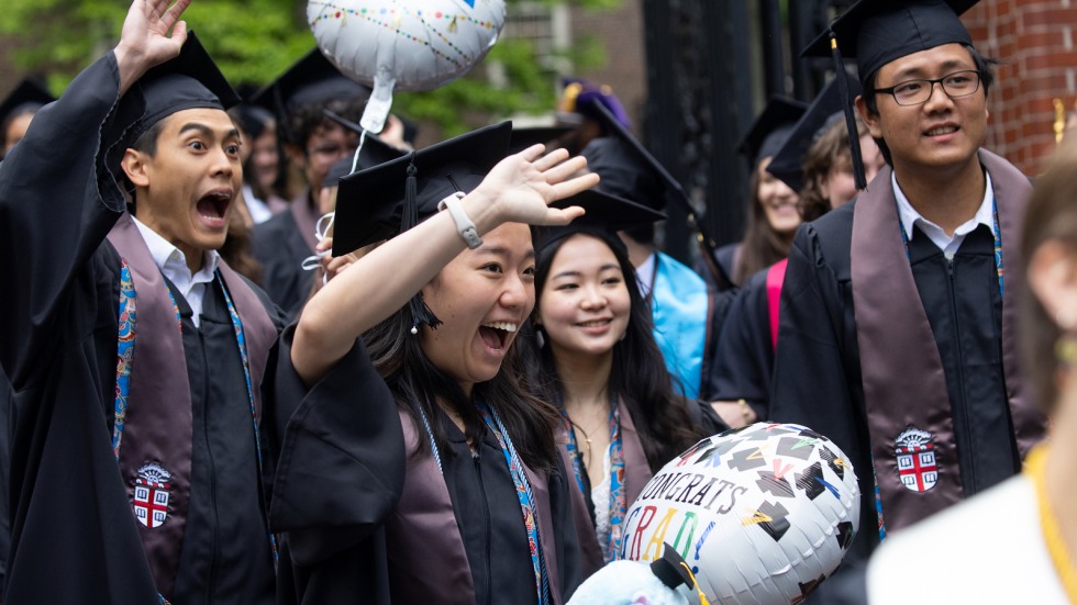 students celebrate in University Procession