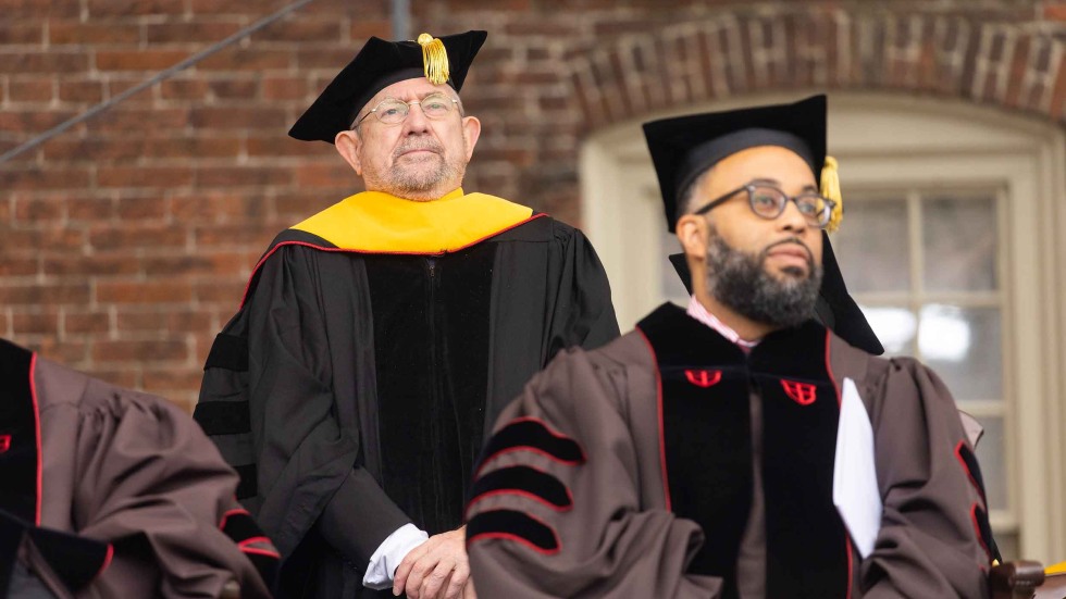 J. Michael Kosterlitz receiving Rosenberger medal