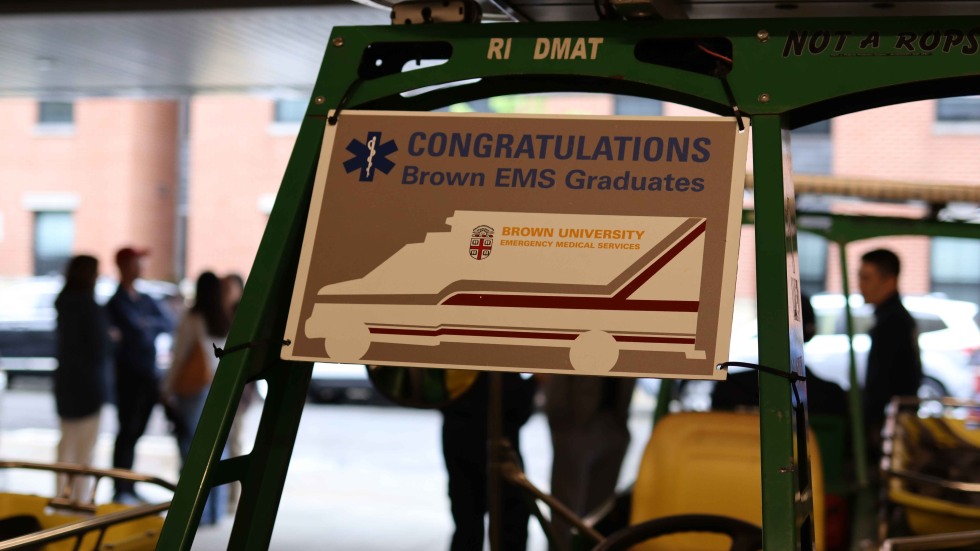 Brown EMS ambulance bay