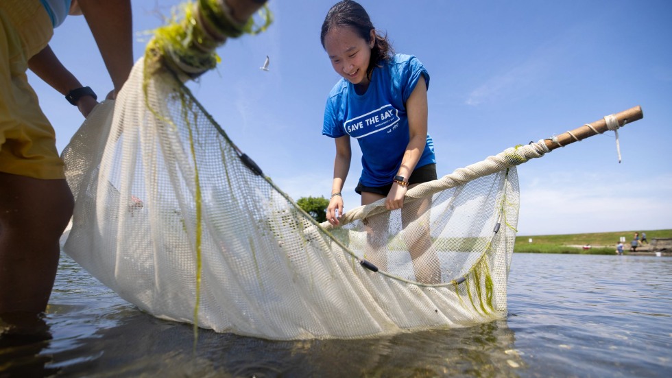 Sophia Wu holds a net
