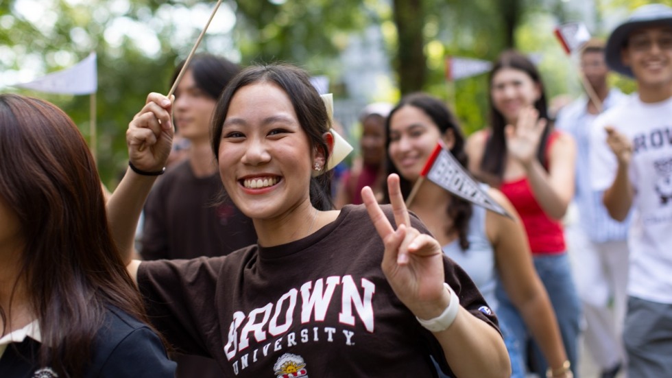Students in Convocation procession