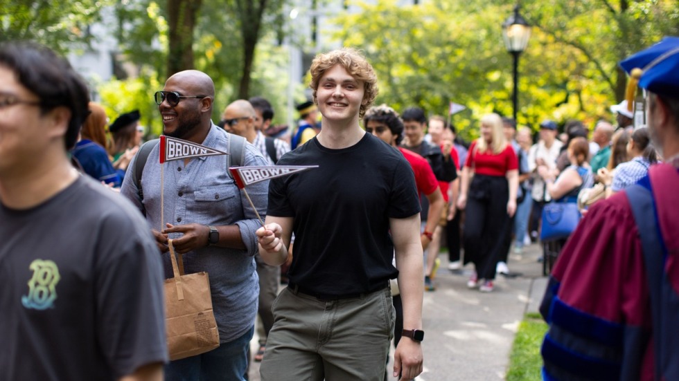 Students in Convocation procession
