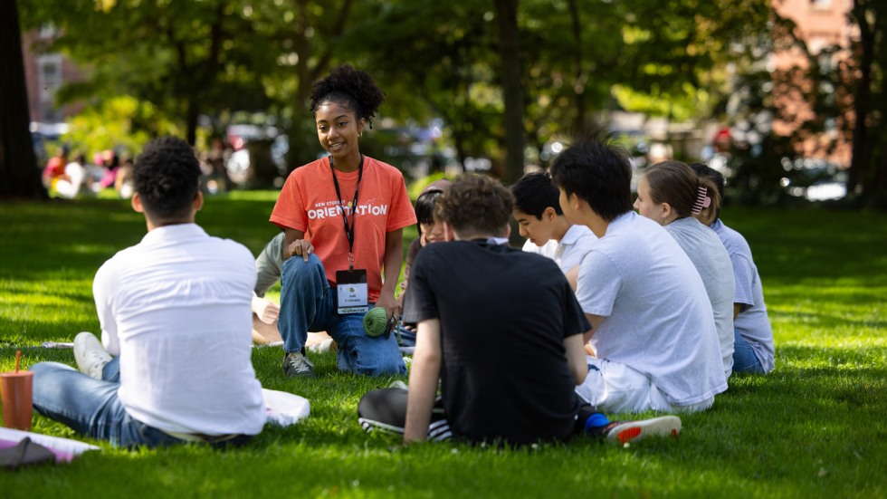 Student leads orientation activity