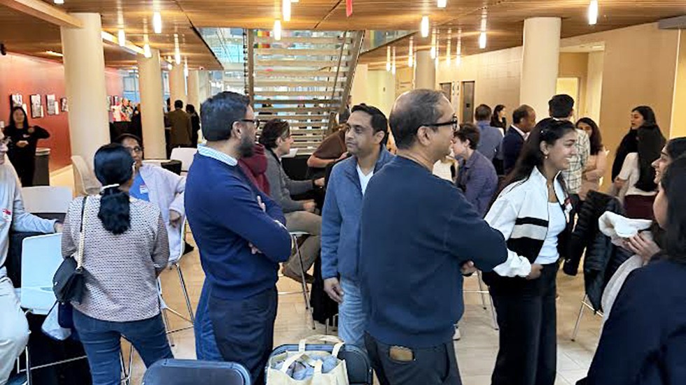 people mingling