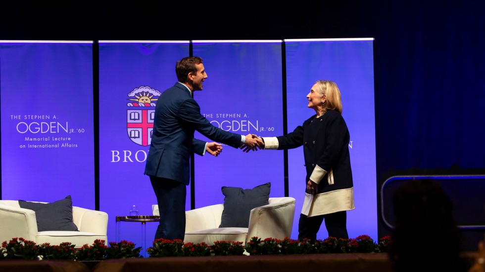 John Friedman and Hillary Rodham Clinton