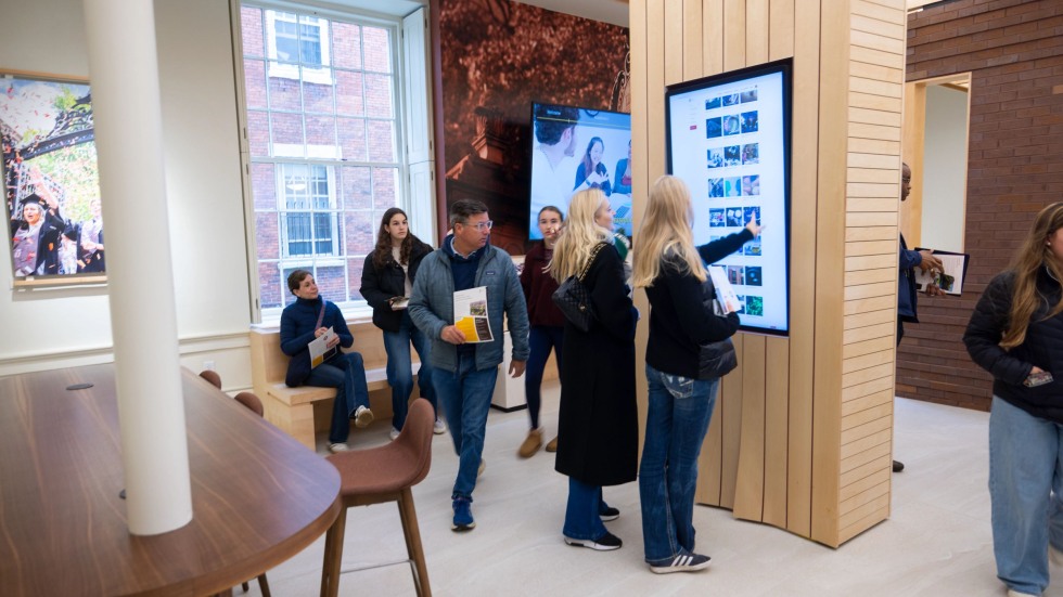 families explore the welcome center