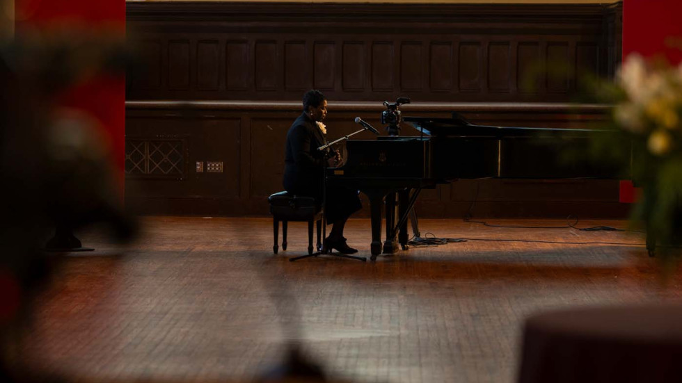 a person playing a piano