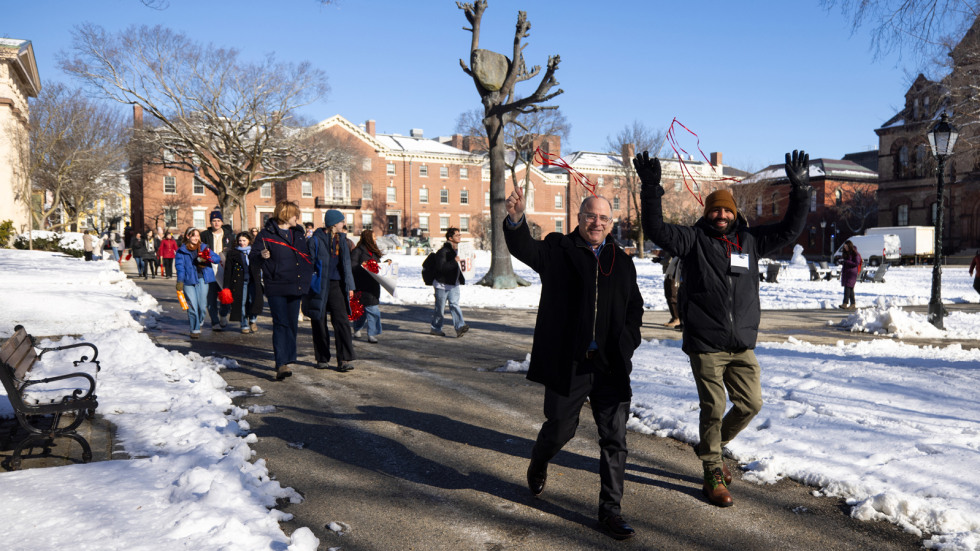 Dean Ethan Pollock in procession