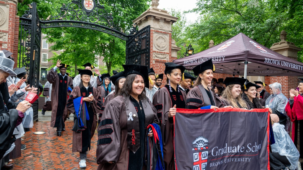 Ph.D.s in the Commencement procession