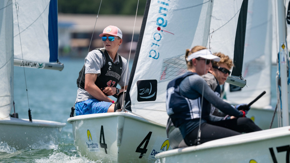 Sailor competes in race