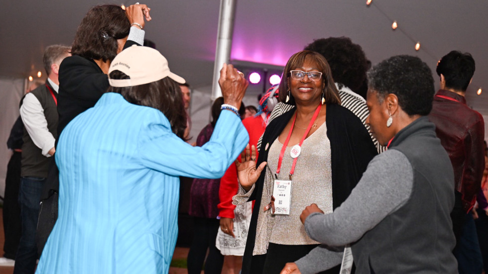 Alumni dancing at Funk Nite