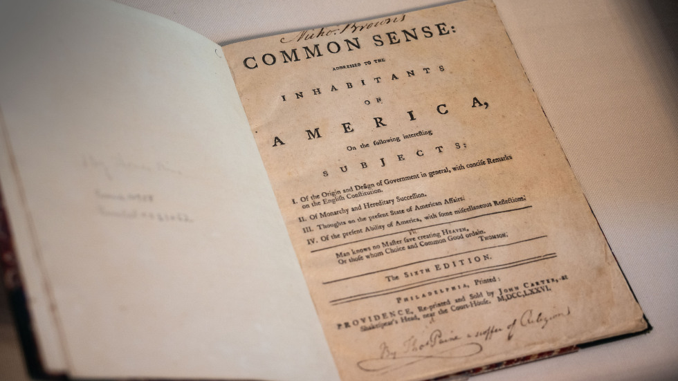 Early copy of Common Sense 