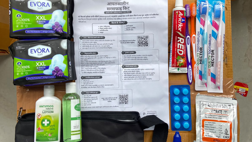 contents of post disaster sanitation kit
