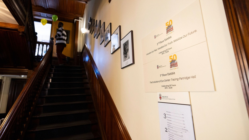 staircase in the Brown Center for Students of Color 