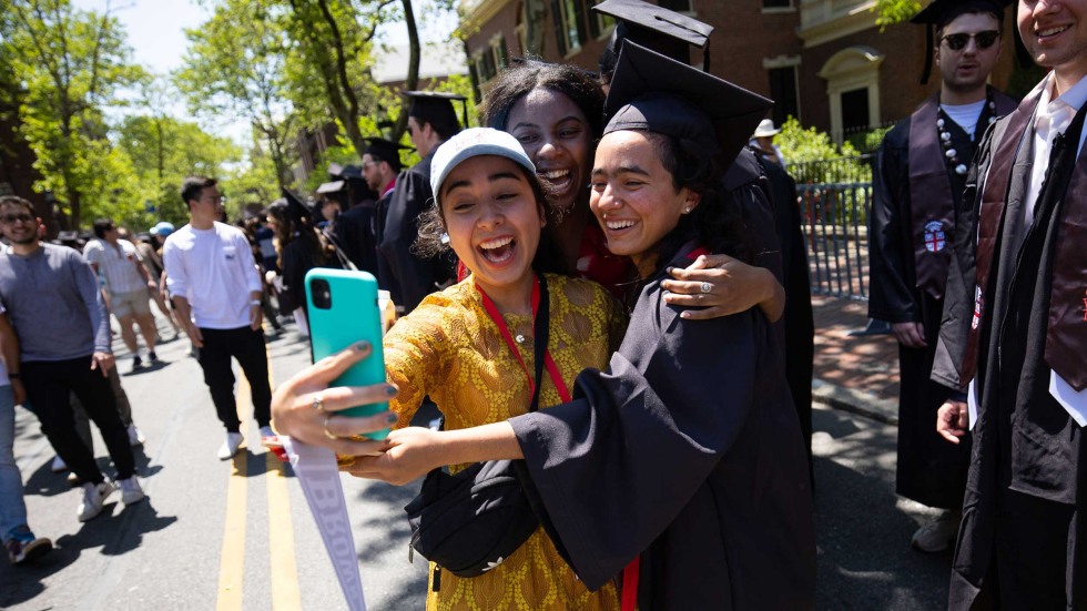 Students taking a selfie