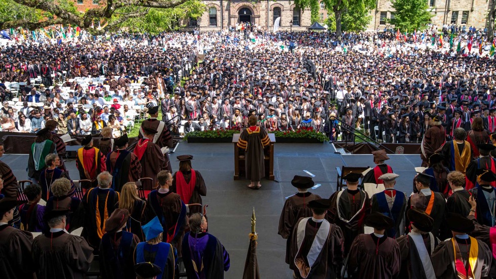 View from the stage of the graduating students