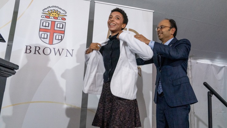 Brown's new medical students don their white coats, taking their places in  history | Brown University