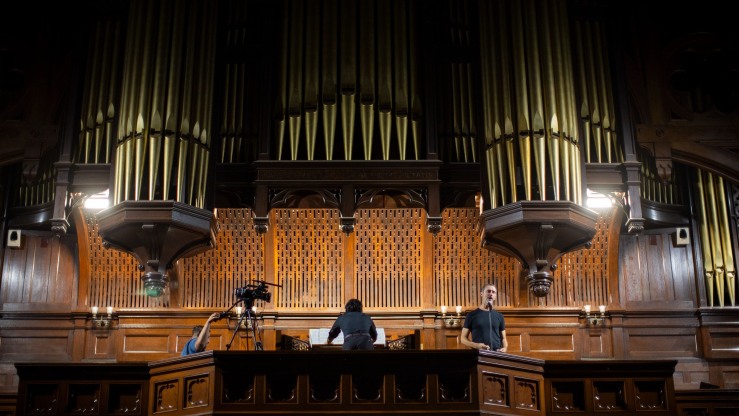 Historic, one-of-a-kind organ in Sayles Hall dazzles during major