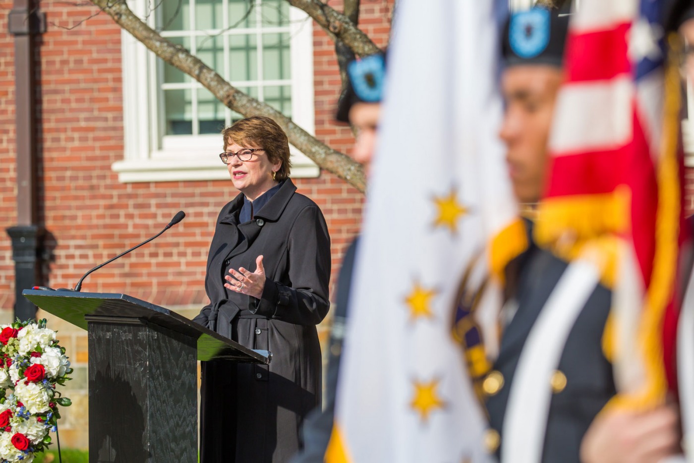 Christina Paxson at Veterans Day ceremony