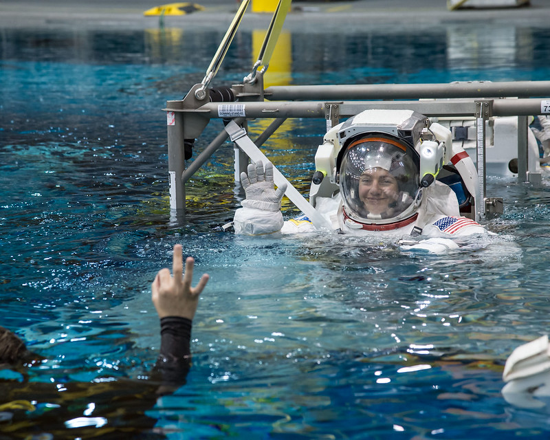 Image of Meir during her astronaut training