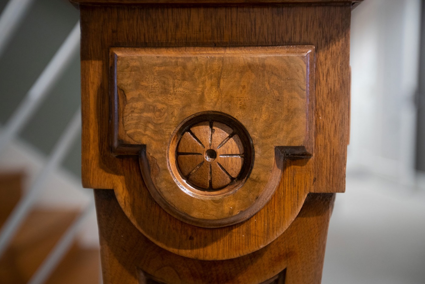 stair bannister in Sharpe House