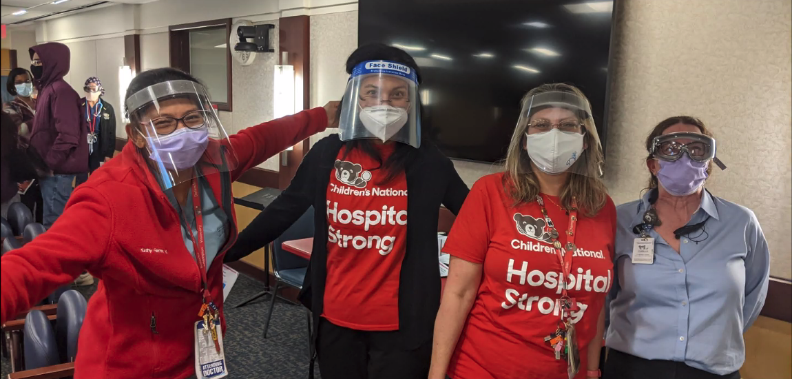 Dr. Kathleen Ferrer (left) and her colleagues at National Children's Hospital in Washington, D.C. 