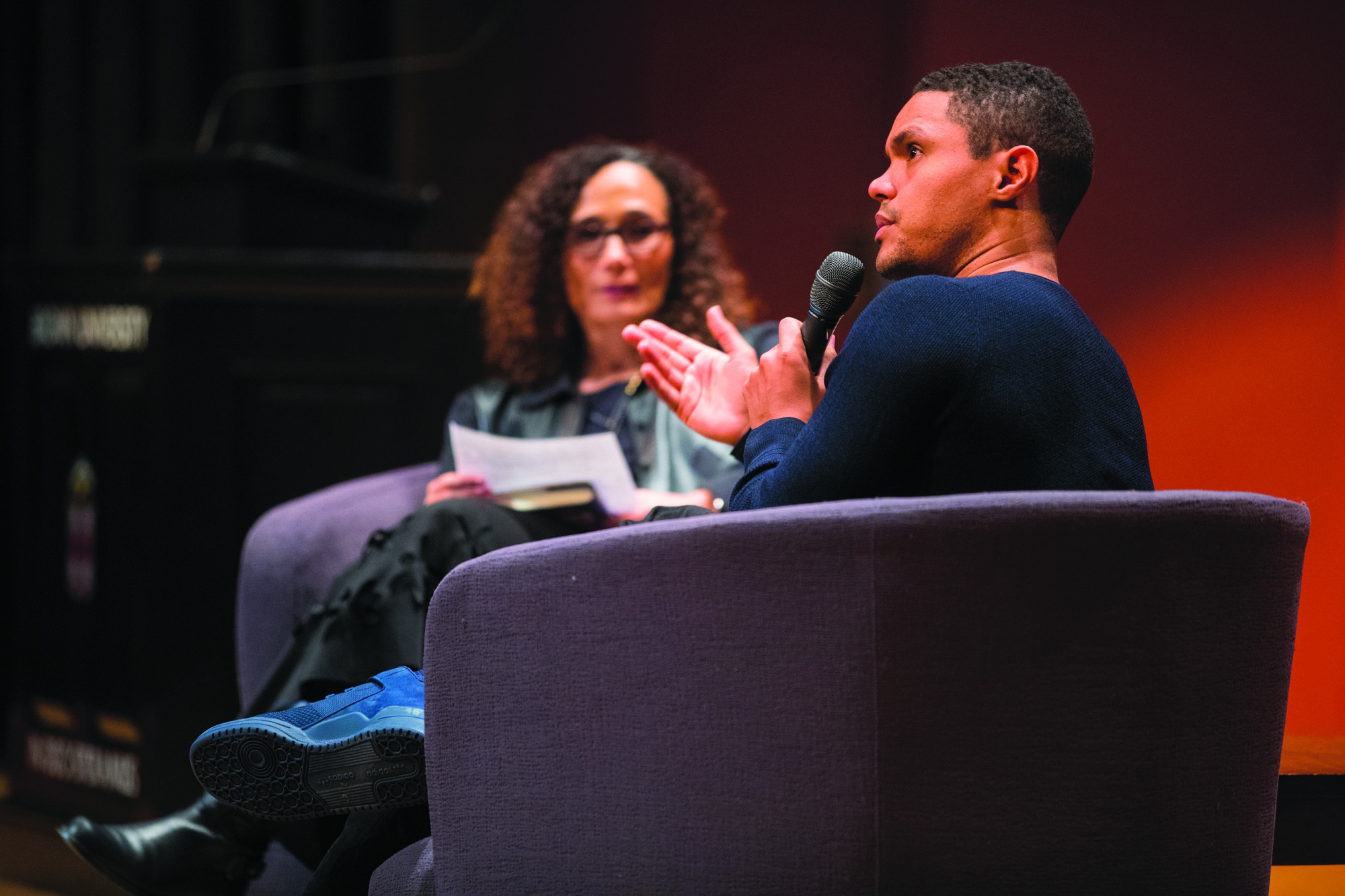 Trevor Noah and Tricia Rose