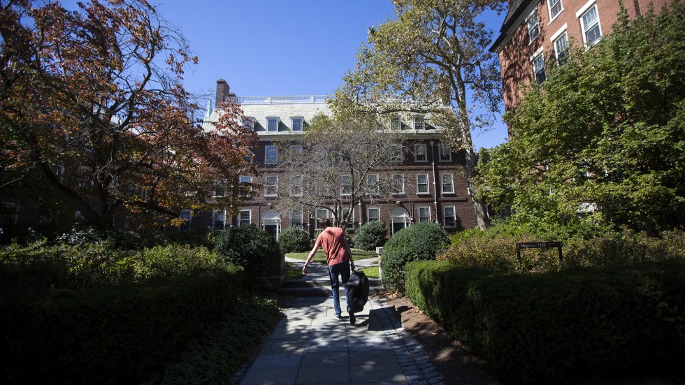 Student arrives on Brown University Campus
