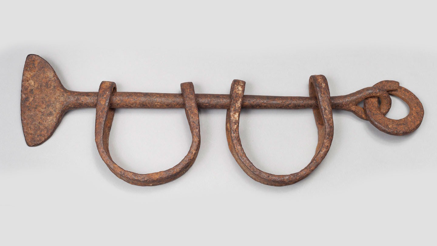 First public exhibit of slavery shackles at the Hay Library Brown