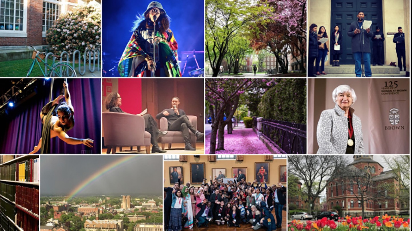 17 snapshots of spring at Brown Brown University