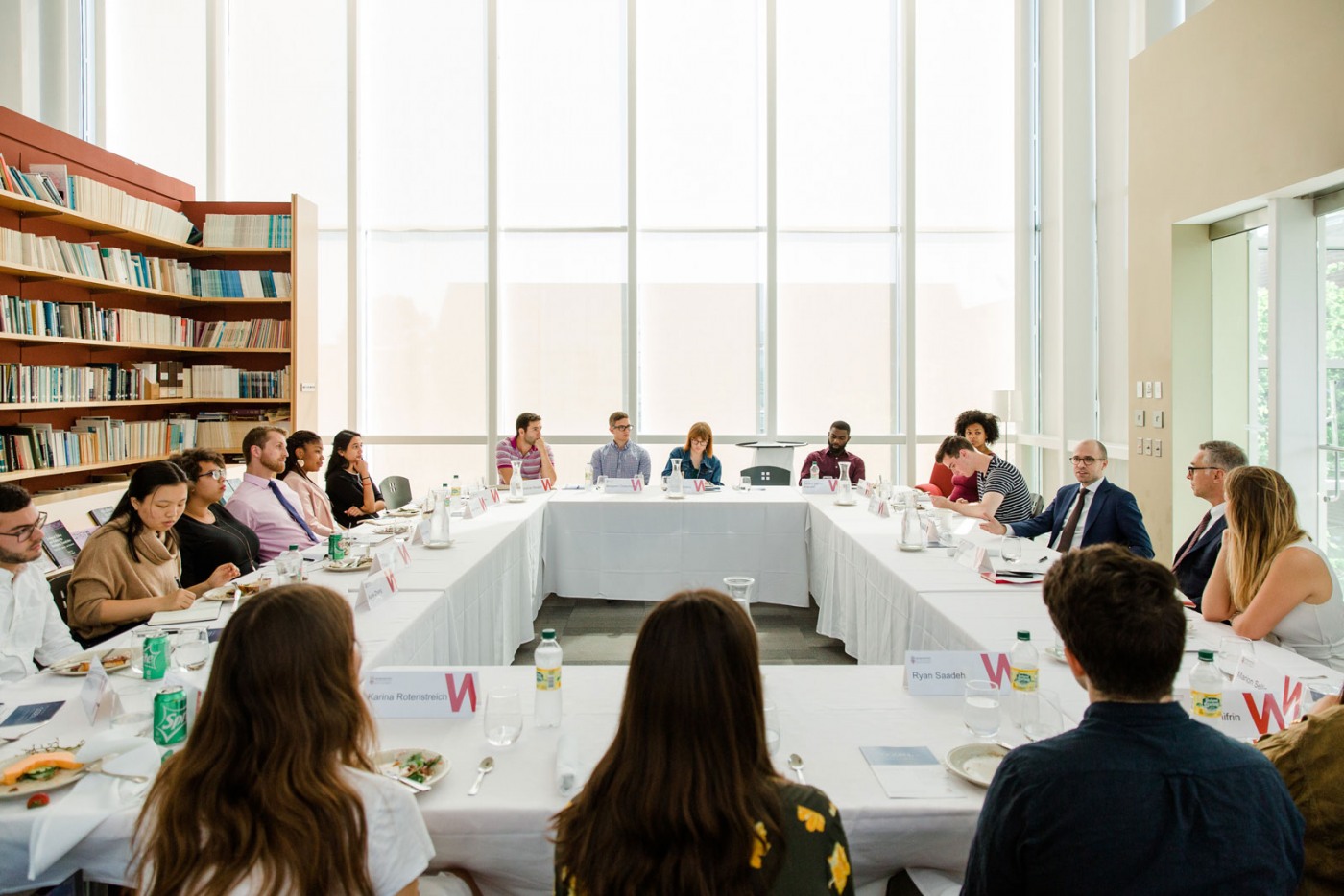 A.G. Sulzberger with students at Brown