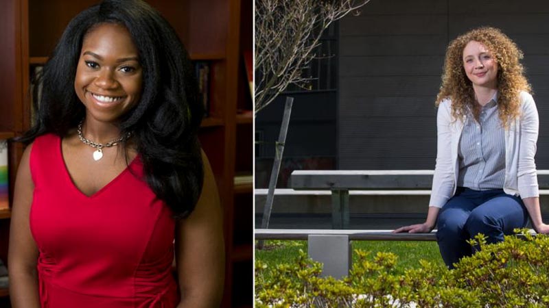 Anuoluwapo Osideko, left, and Alexandria Volkening 