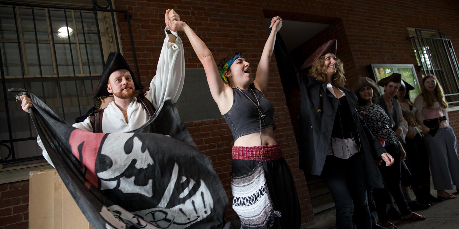 Bethany Dubois brought Emily Horing and Jeffrey Salvadore front and center as the ARRR! a cappella group held a concert honoring their graduating crewmates.
