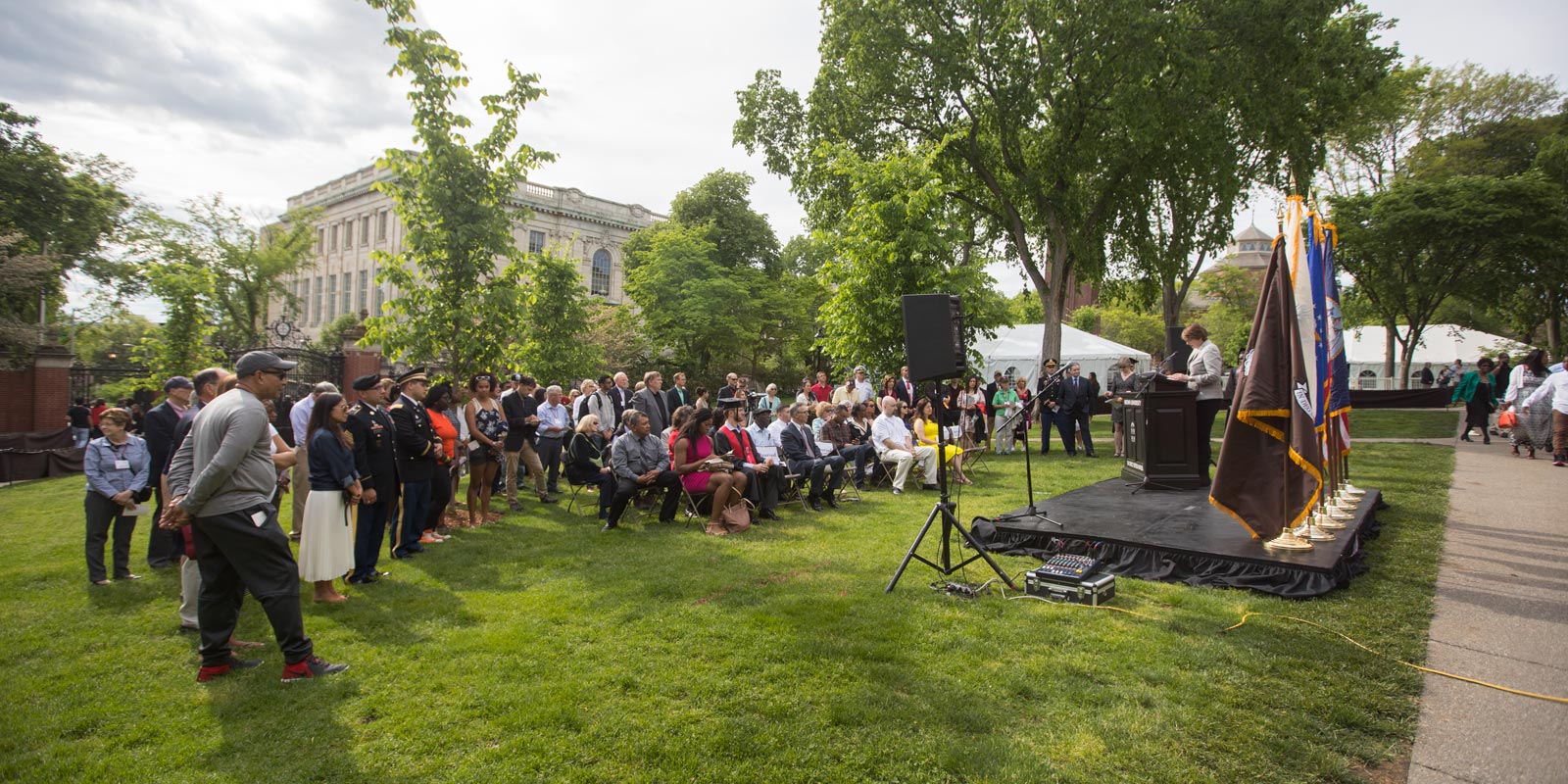 Family, friends and members of the community gathered to honor graduating veterans and a new Army officer.