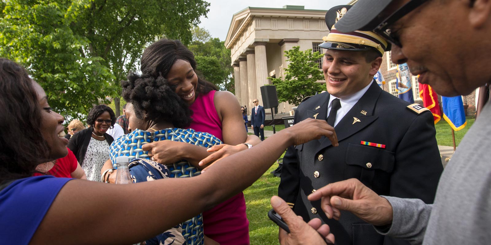 Marcos Aranda received his commissioning as a captain in the U.S. Army at the Graduating Veterans and Commissioning Ceremony held on Saturday.
