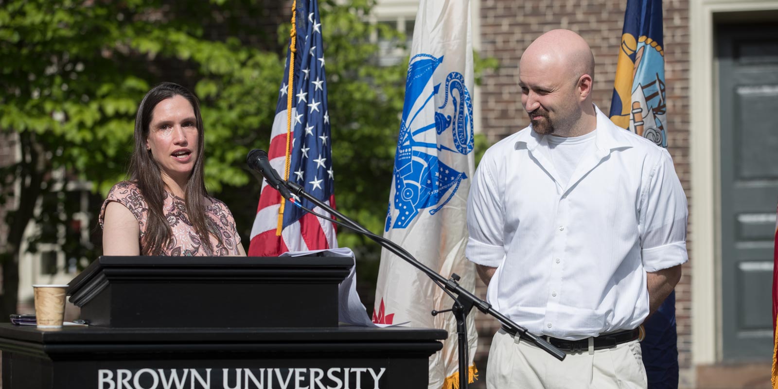 Christopher Baker, a U.S. Navy veteran and longtime leader in the Brown student veteran community, earned a Ph.D. in biotechnology.